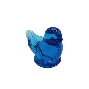 Vintage Terra Studios Blue Bird of Happiness 3" Art Glass Paperweight Figurine